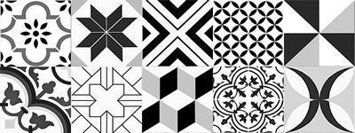 Black White Decorative Ceramic Tile, Item