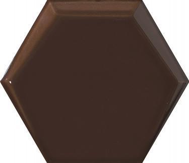 Brown Hexagon Beveled Ceramic Tile, Item M171514P 